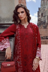Gulmina Unstitched 3 Piece Luxury Lawn Vol-02 Suit-Crimson Charm
