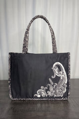 Fineur Canvas Tote Black Paisley
