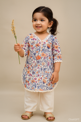 Hiba Fashion Off-white and gray 2 PC Lawn suit (BFT-008)