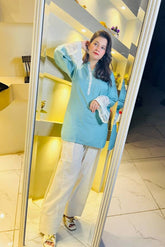 Urban Cut Stitched 2 Piece Cotton Embroidred Co- Ord Set with Salwar