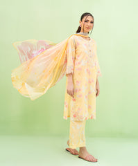 Falling Pretty By Kaanthaa Stitched 3 Piece Summer Suit-Daisy Daze
