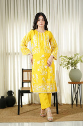 Dhaga Stitched 2 Piece Co Ords Summer Collection'2025-Honey Haze