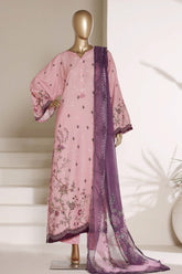 Sada Bahar Stitched 3 Piece Self Lawn Kaftan Suit-PR-924-Pink