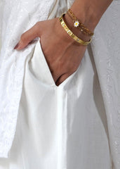 Deck Up Pearl Bell Bottoms - White