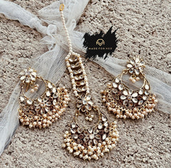 Made For Her-Embellished Earrings & Tikka Pair - KWA1001