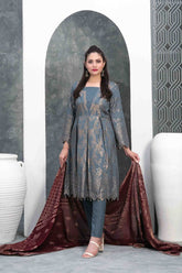 Sanjh by Tawakkal Unstitched 3 Piece Broshia Banarsi Lawn Suit-S-9414