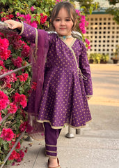 Modest Stitched 3 Piece Festive Edit Vol-02 Suit-9630-Prpl