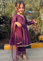 Modest Stitched 3 Piece Festive Edit Vol-02 Suit-9630-Prpl