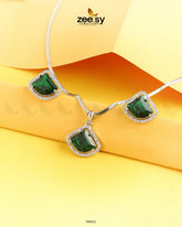 Meissa Pendant Set Emerald Green - Zeesy Jewellery