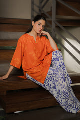Everywear by Qariney Stitched Collection'2025-Tangerine Set
