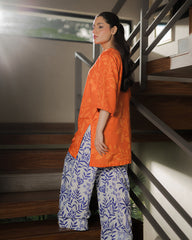 Everywear by Qariney Stitched Collection'2025-Tangerine Set