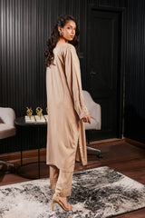 Solids By G Basics Gulmina Stitched 2 Piece Premium Linen Suit-Pearl (2PC)