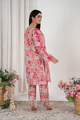 BK Clothings Stitched 2 Piece Lawn Collection-Pink Glam