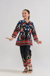 Dhaga Stitched 2 Piece Premium Cambric Kids Collection'2025-cherry