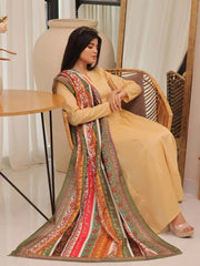 Phool Stripe Silk Odhni (Light Multi) TNG by MD
