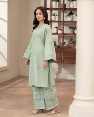 Flutterby Stitched 2 Piece Cotton Satin Winter Collection'2025-Eliza-lg