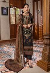 Asim Jofa Rania Pre-Winter '23 Ajrw-17 Designers Stitched Embroidered Slub 3 Pcs
