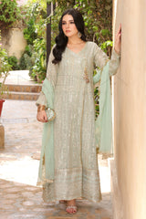 Manahils Stitched Formals Kurti 122-Divine-Mint Green
