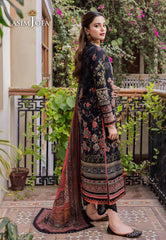 Asim Jofa Rania Pre-Winter '23 Ajrw-23 Designers Stitched Embroidered Premium Winter Cotton 3 Pcs
