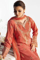 Aangan by Ramsha Unstitched 3 Piece Luxury Raw Silk Vol-01 Suit-AA-106
