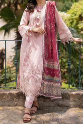Shezlin by Aabyaan Unstitched 3 Piece Chikankari Print Lawn Suit-AC-09