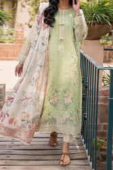Shezlin by Aabyaan Unstitched 3 Piece Chikankari Print Lawn Suit-AC-08