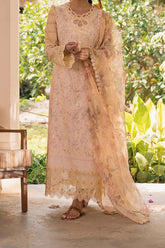 Shezlin by Aabyaan Unstitched 3 Piece Chikankari Print Lawn Suit-AC-05