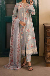 Shezlin by Aabyaan Unstitched 3 Piece Chikankari Print Lawn Suit-AC-04