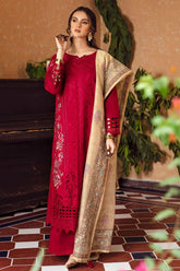 Mina Kumari by Aabyaan Unstitched 3 Piece Chikankari Eid Suit-AB-05