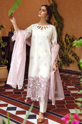 Mina Kumari by Aabyaan Unstitched 3 Piece Chikankari Eid Suit-AB-06