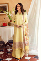 Mina Kumari by Aabyaan Unstitched 3 Piece Chikankari Eid Suit-AB-07