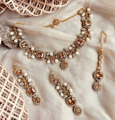 Made For Her-Dazzling Enchant Necklace Set - KSH1025
