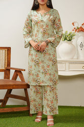 Aizal Stitched 2 Piece Co Ords Prints Suit-A-C-662-L GREEN