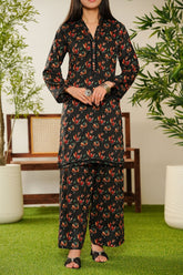 Aizal Stitched 2 Piece Co Ords Prints Suit-A-C-668-BLACK