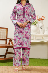 Aizal Stitched 2 Piece Co Ords Prints Suit-A-C-669-PURPLE