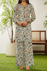 Aizal Stitched 2 Piece Co Ords Prints Suit-A-C-681-WHITE