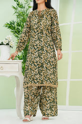 Aizal Stitched 2 Piece Co Ords Prints 2 Collection'2025-AC2-676-Dark Green