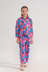 Dhaga Stitched 2 Piece Premium Cambric Kids Suit-Capri