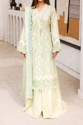 Adan's Libas Unstitched 3 Piece Chikankari Lawn Suit-ACL-03
