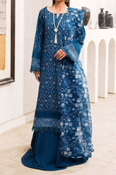 Adan's Libas Unstitched 3 Piece Chikankari Lawn Suit-ACL-09