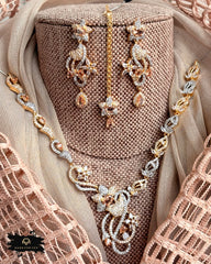 Made For Her-Elite AD Zircon Necklace Set - KFS1031