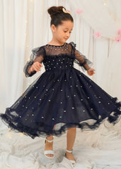 Fairy Bloom by Modest Stitched kids Formals Frock Collection'2025-Sapphire