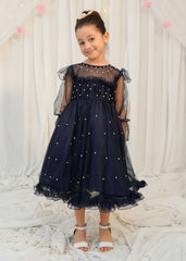 Fairy Bloom by Modest Stitched kids Formals Frock Collection'2025-Sapphire