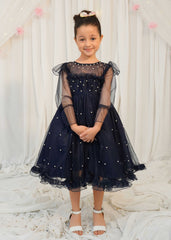 Fairy Bloom by Modest Stitched kids Formals Frock Collection'2025-Sapphire