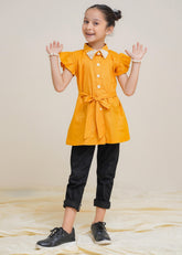 Modest Stitched Summer Kids Shirts Suit-Autumn Mist