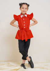 Modest Stitched Summer Kids Shirts Suit-Willow Bloom