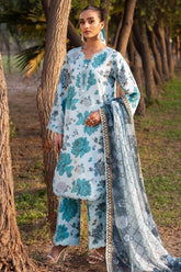 Sheen Prints By Alizeh Unstitched 3 Piece Digital Printed Fine Lawn Vol-02 Suit-AF-6019-Bluet
