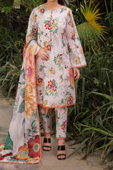 Sheen Prints By Alizeh Unstitched 3 Piece Digital Printed Fine Lawn Vol-02 Collection'2024-AF-6022-Orchid