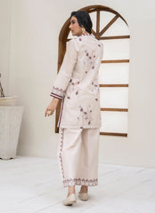 Daily Chic - Ahlam By Safa Textile Stitched 1 Piece Summer Shirt-Classic Beige Minimal