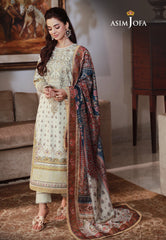 Asim Jofa Asra '23 Ajas-08 Embroidered Cambric (3-Pcs)